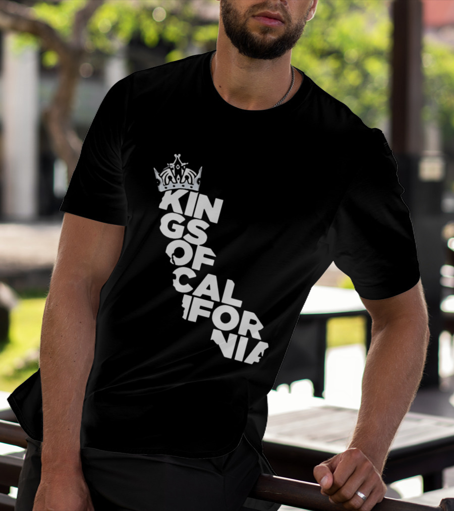 Kings Of California Crown Text Map T-Shirt