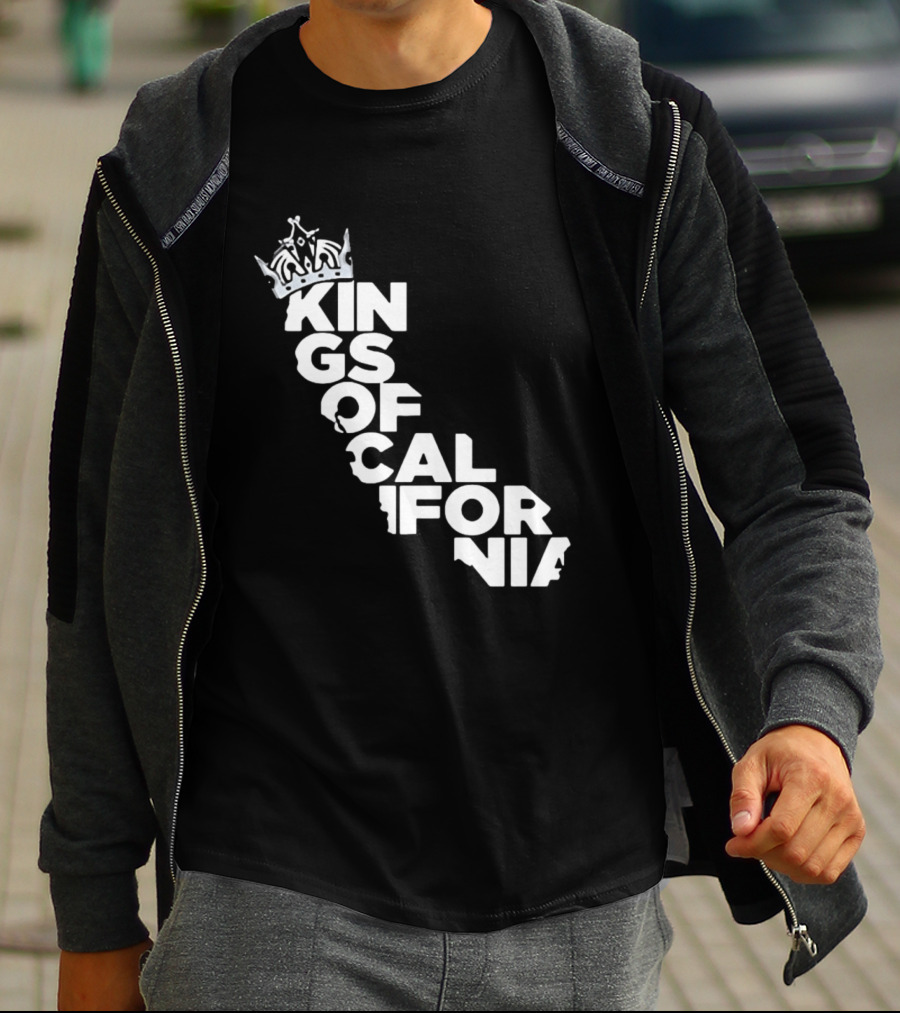 Kings Of California Crown Text Map T-Shirt