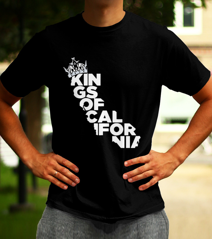Kings Of California Crown Text Map T-Shirt