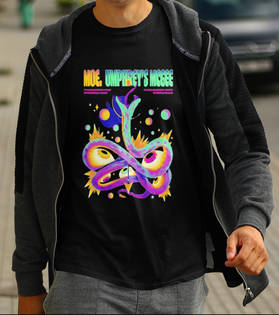 Moe. Umphrey's McGee July 2026 Tour Psychedelic Spiral T-Shirt