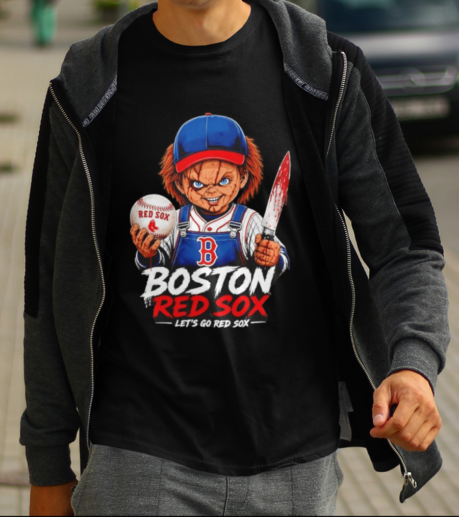 Boston Red Sox MLB Baseball Let's Go Red Sox Chucky T-Shirt