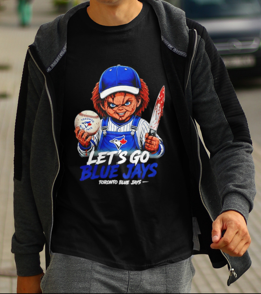 Chucky Toronto Blue Jays Let's Go Blue Jays Horror MLB T-Shirt