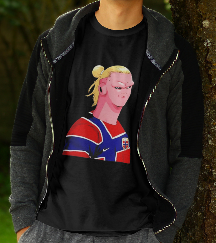 Erling Haaland Cartoon Norway National Football Team Norge T-Shirt