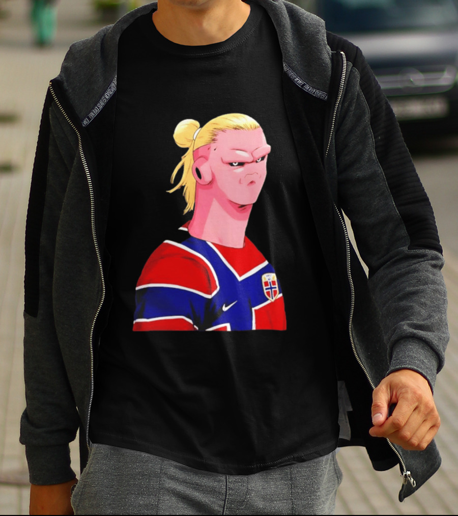 Erling Haaland Cartoon Norway National Football Team Norge T-Shirt