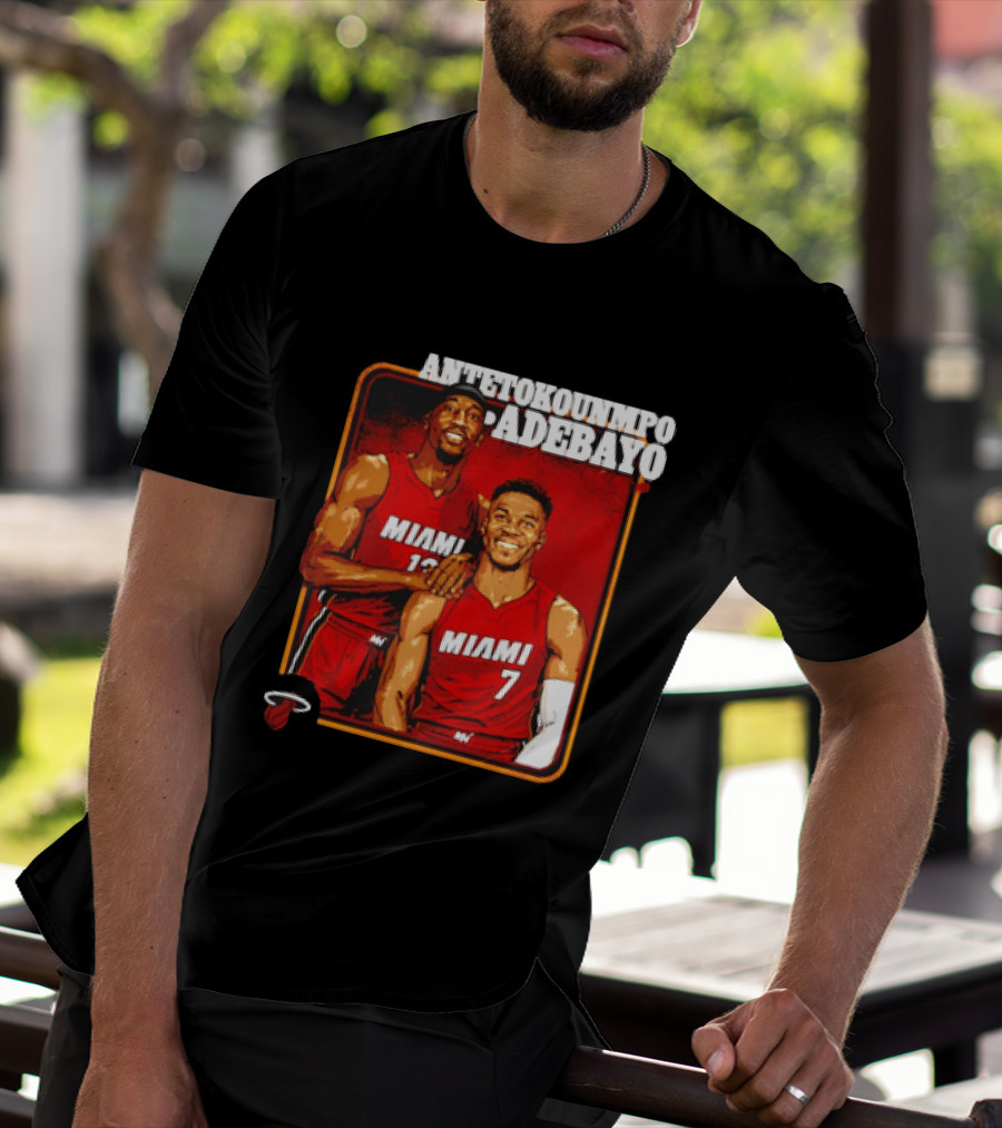Antetokounmpo Adebayo Miami Heat Basketball T-Shirt