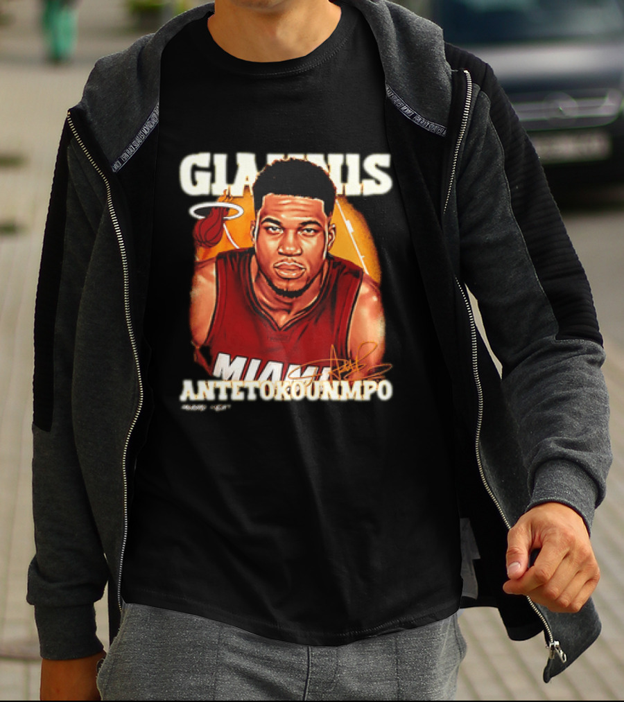 Giannis Antetokounmpo Miami Heat Airbrush T-Shirt