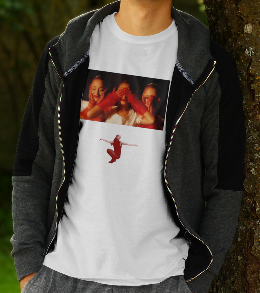 Ariana Grande Eternal Sunshine Red Gloves Three Faces Pose Music Album T-Shirt