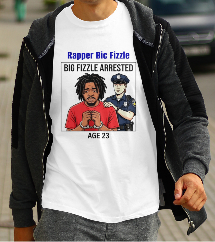 Rapper Bic Fizzle Big Fizzle Arrested Age 23 T-Shirt