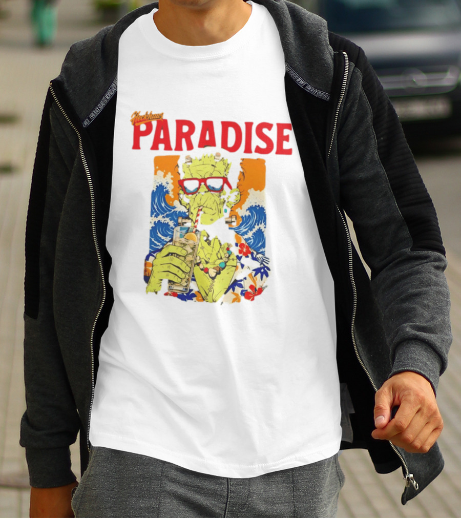 Heckhaus Paradise Frankenstein Hawaiian Waves Drinking Lemon Juice T-Shirt