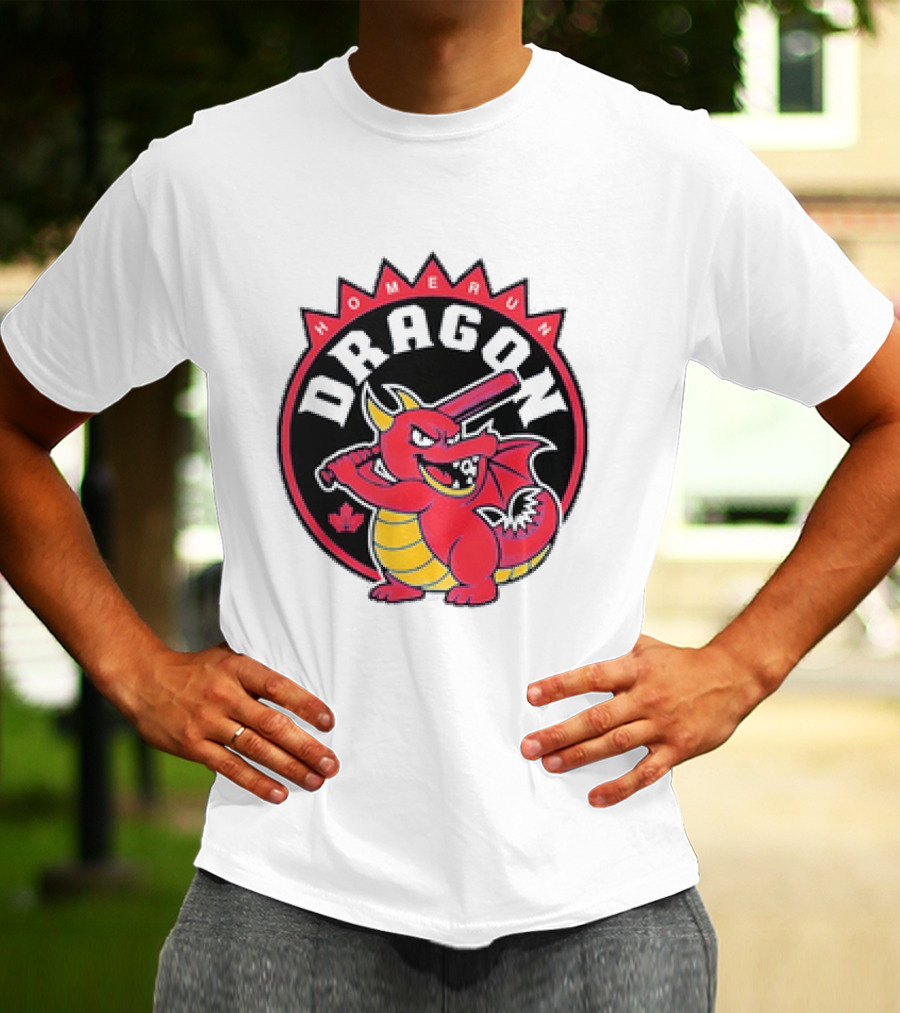 Homerun Dragon Toronto Blue Jays Baseball Canada Leaf T-Shirt