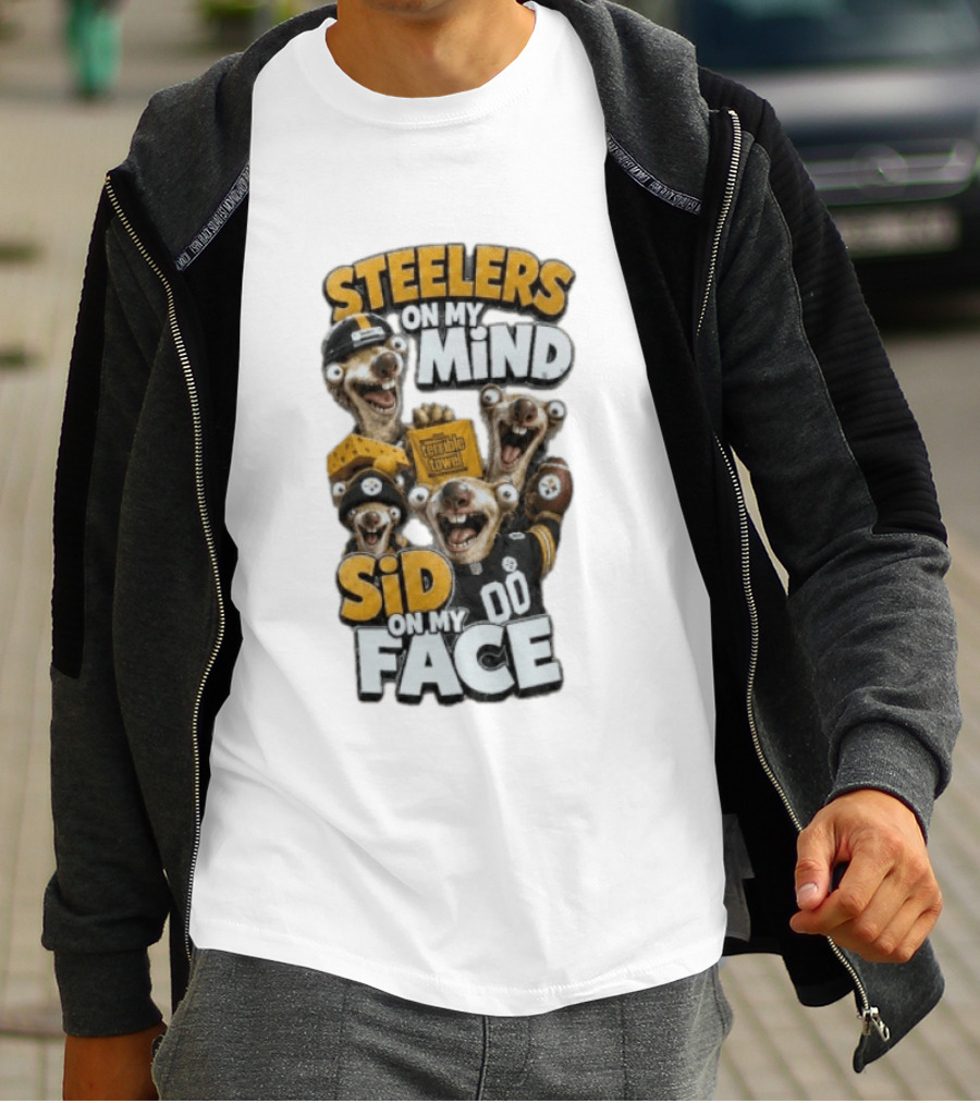 Steelers On My Mind Sid On My Face Terrible Towel Googly Eyes 00 T-Shirt