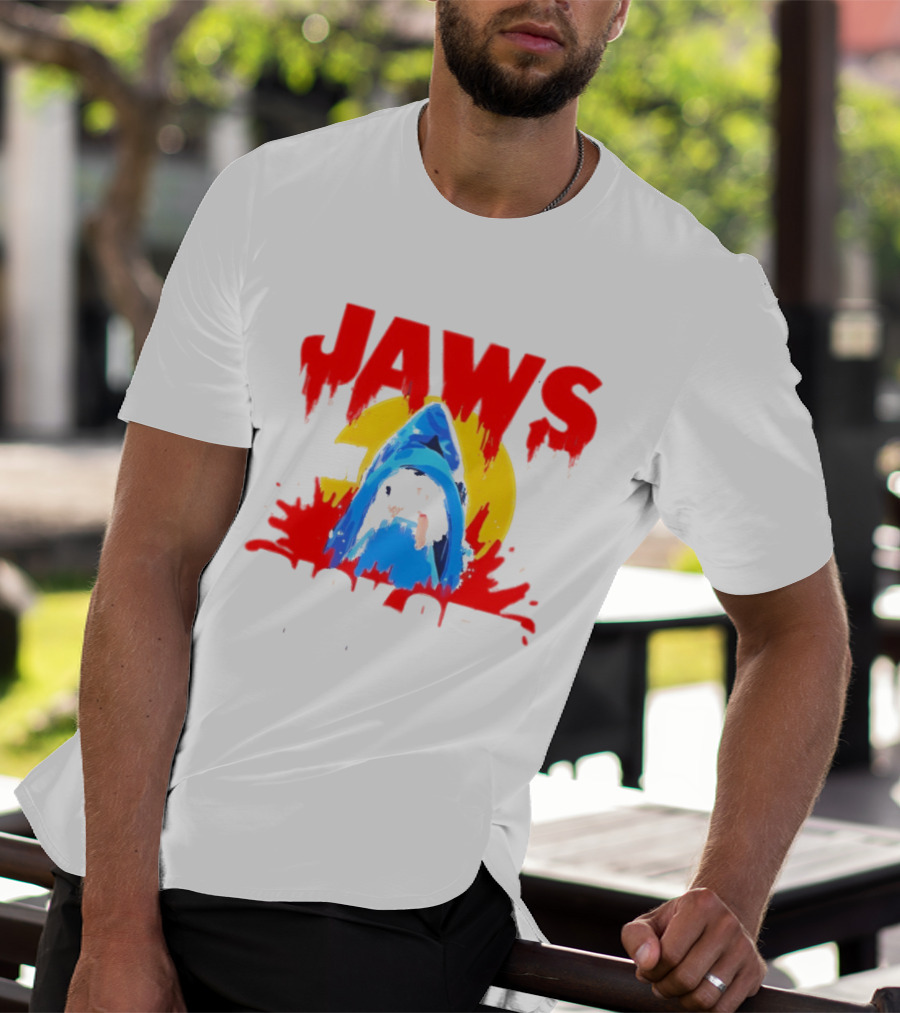 Jaws Bit My Dick Off Amity Island New England Shark Attack T-Shirt