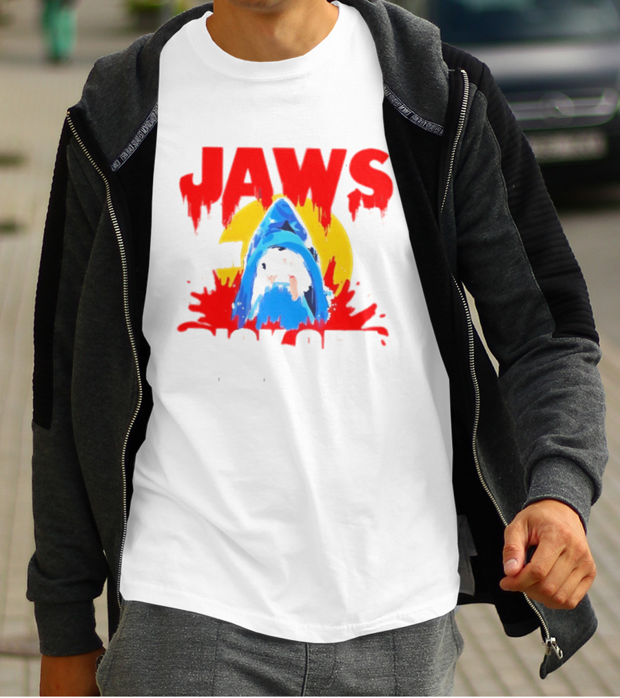 Jaws Bit My Dick Off Amity Island New England Shark Attack T-Shirt