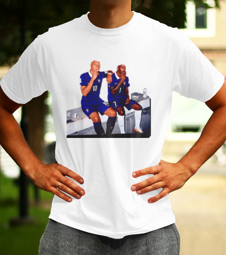 Kylian Mbappe And Ousmane Dembele Smoking And Drinking T-Shirt
