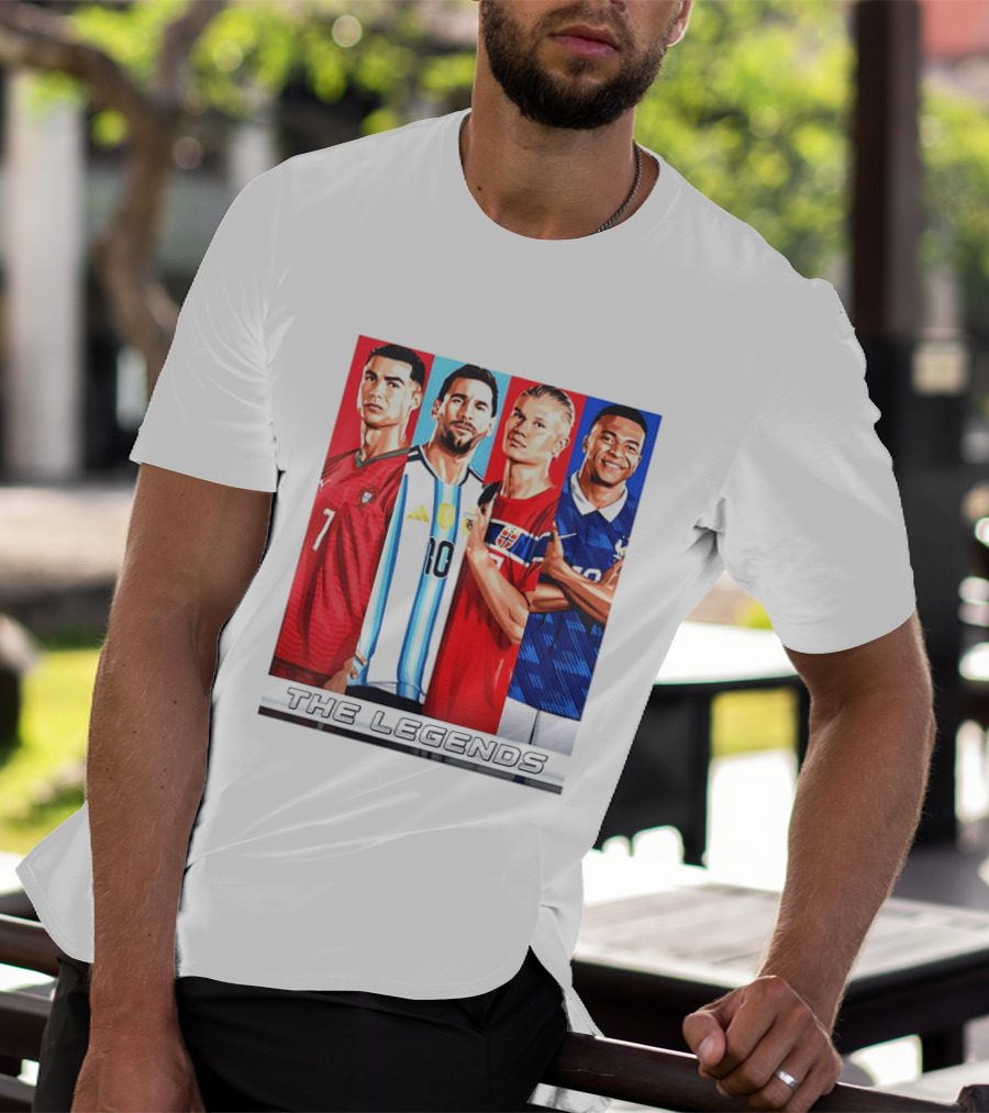 The Legends Ronaldo Messi Haaland Mbappe Football Stars T-Shirt