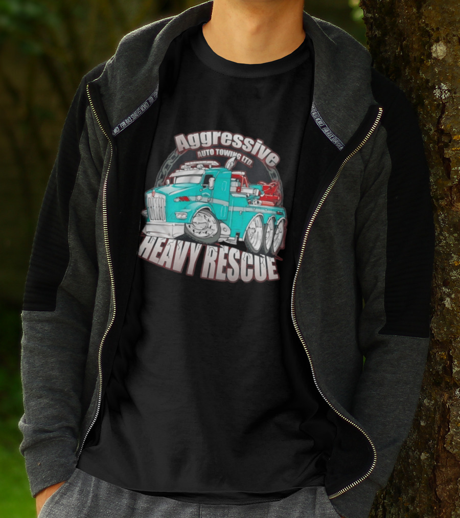 Aggressive Auto Towing Ltd Heavy Rescue Truck T-Shirt