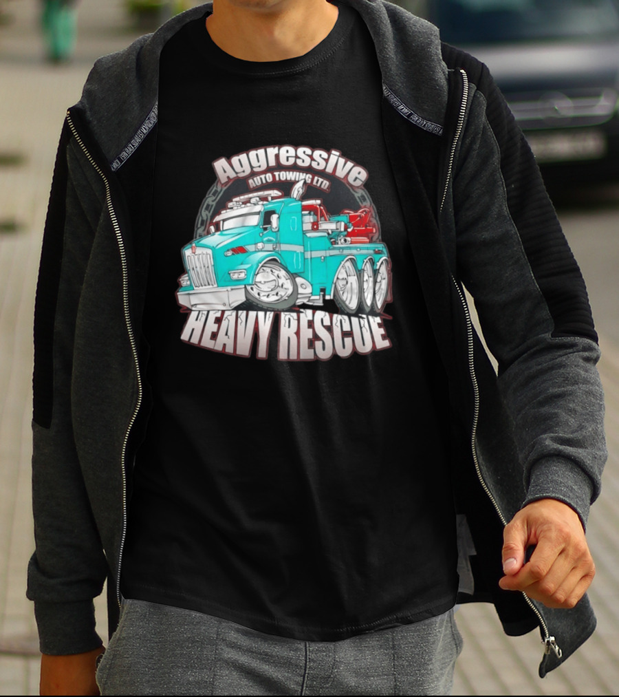 Aggressive Auto Towing Ltd Heavy Rescue Truck T-Shirt