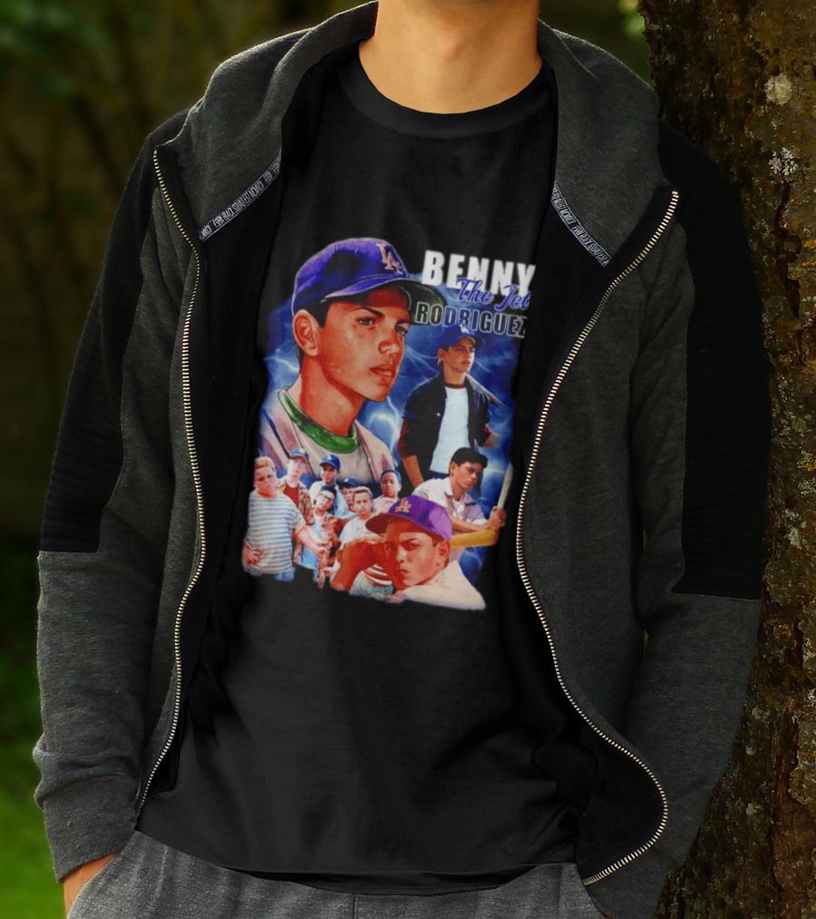 Benny The Jet Rodriguez Sandlot Baseball Movie Iconic Character Collage T-Shirt