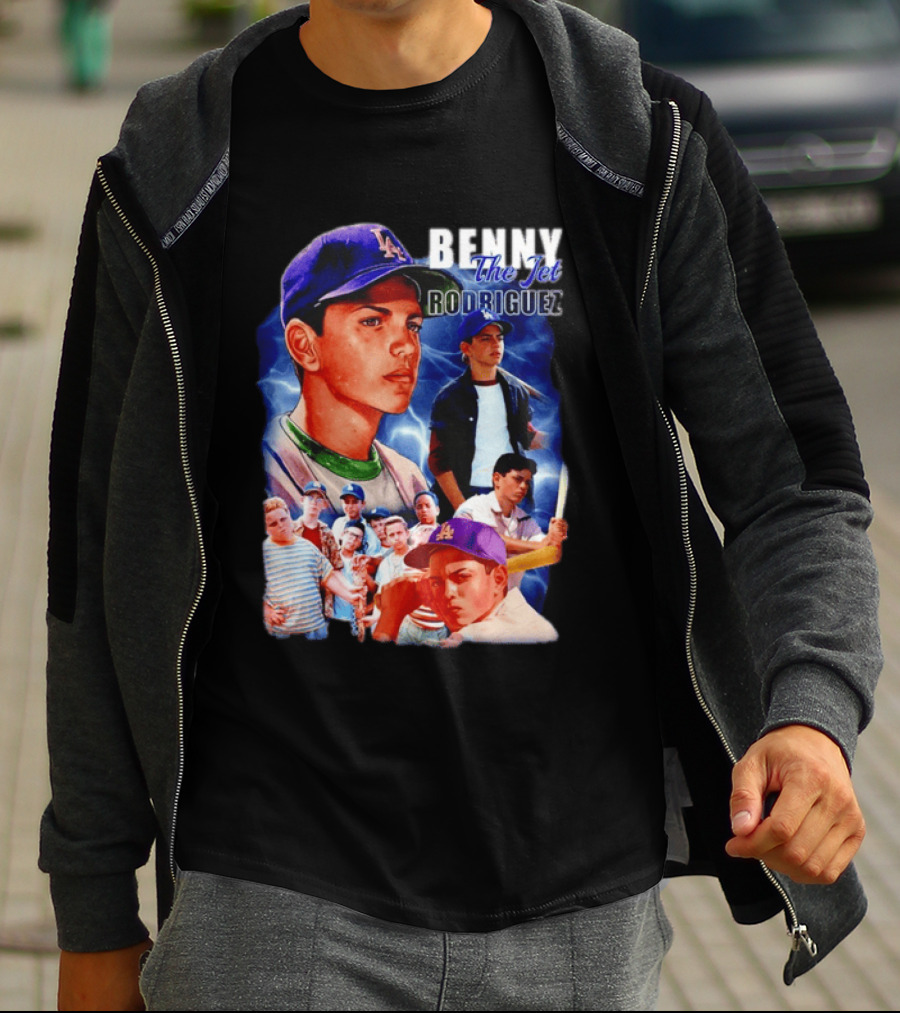 Benny The Jet Rodriguez Sandlot Baseball Movie Iconic Character Collage T-Shirt