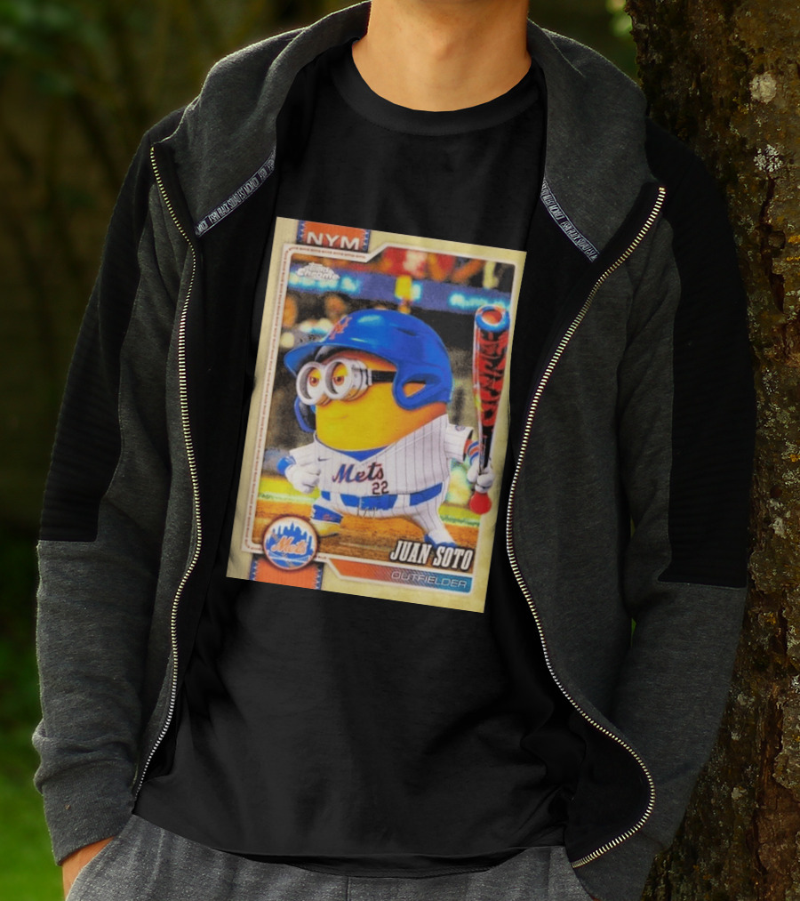 Juan Soto Minions Superfractor New York Mets MLB Topps Chrome 2026 Outfielder T-Shirt