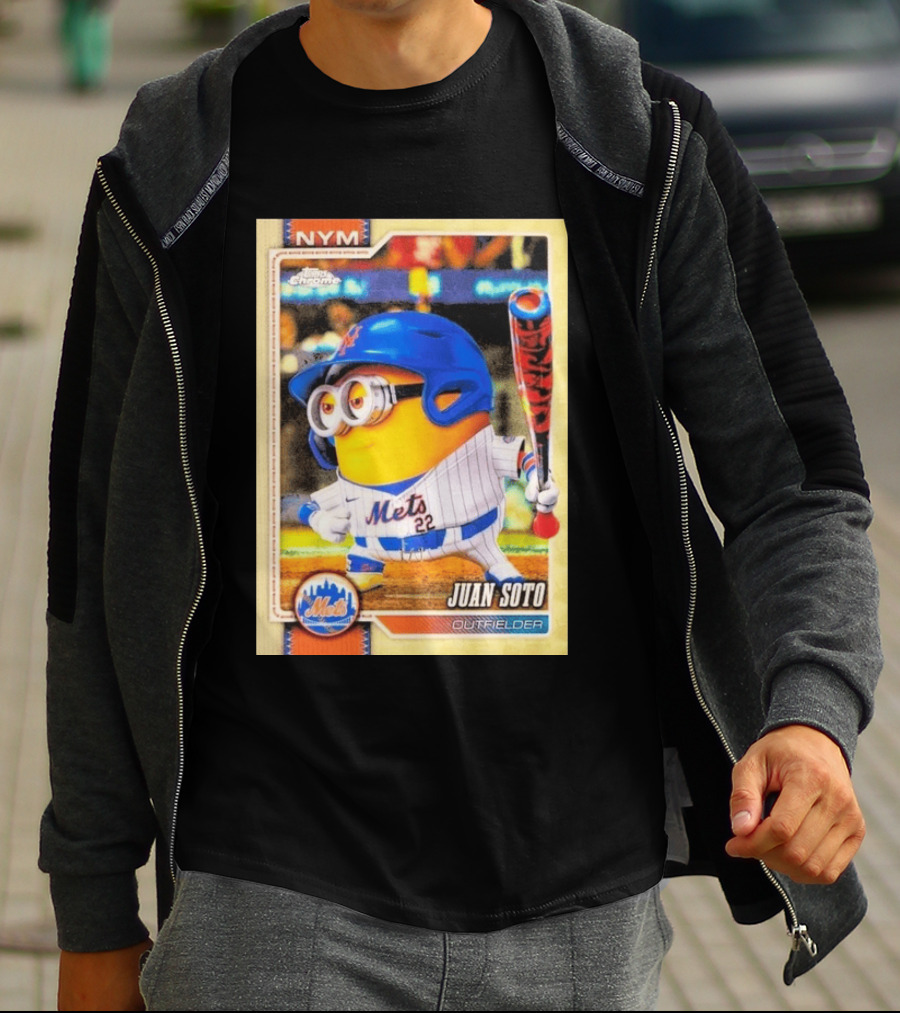 Juan Soto Minions Superfractor New York Mets MLB Topps Chrome 2026 Outfielder T-Shirt