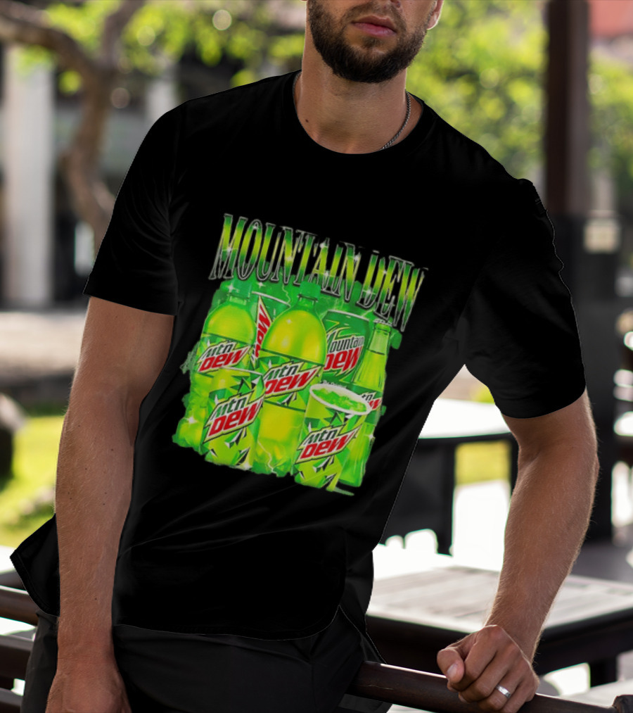 Mountain Dew Green Beverage Collection Bottles And Cans T-Shirt