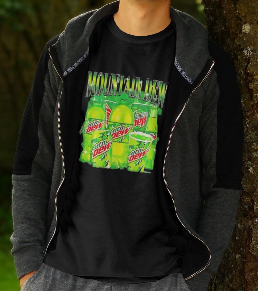Mountain Dew Green Beverage Collection Bottles And Cans T-Shirt