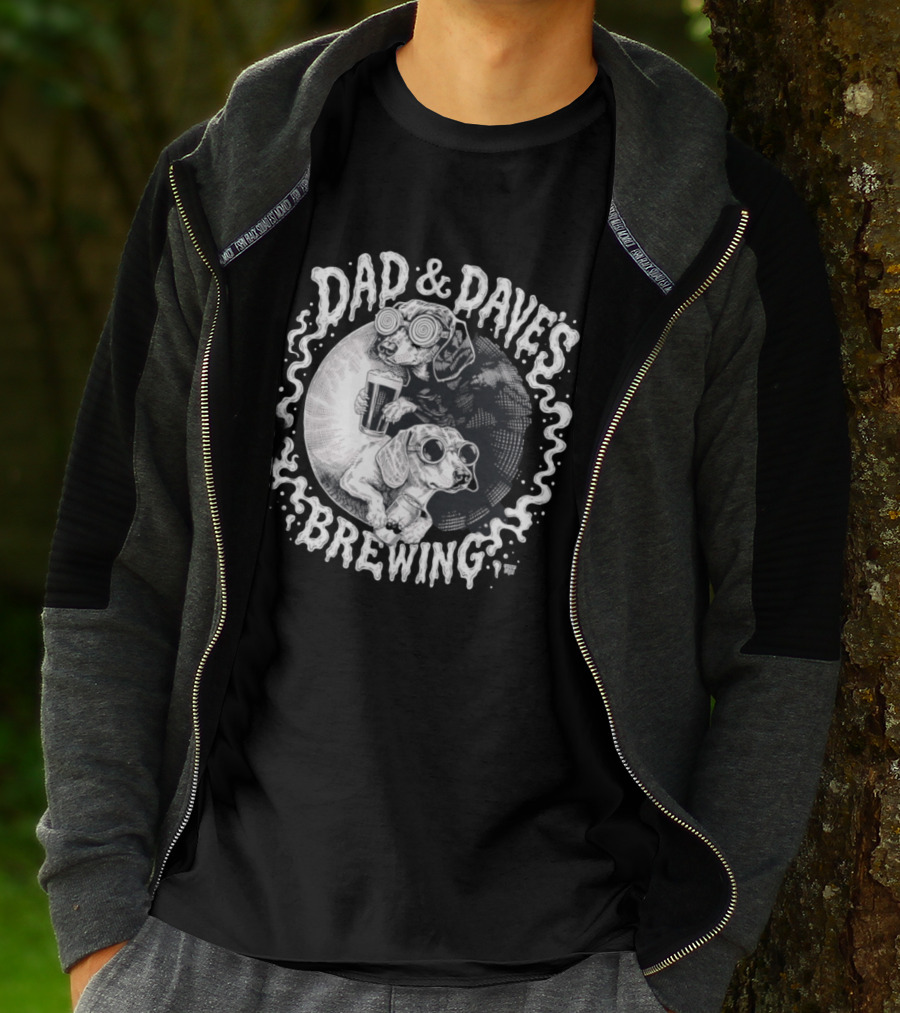Dad & Dave's Brewing Dogs With Goggles T-Shirt