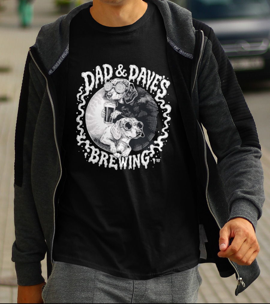 Dad & Dave's Brewing Dogs With Goggles T-Shirt