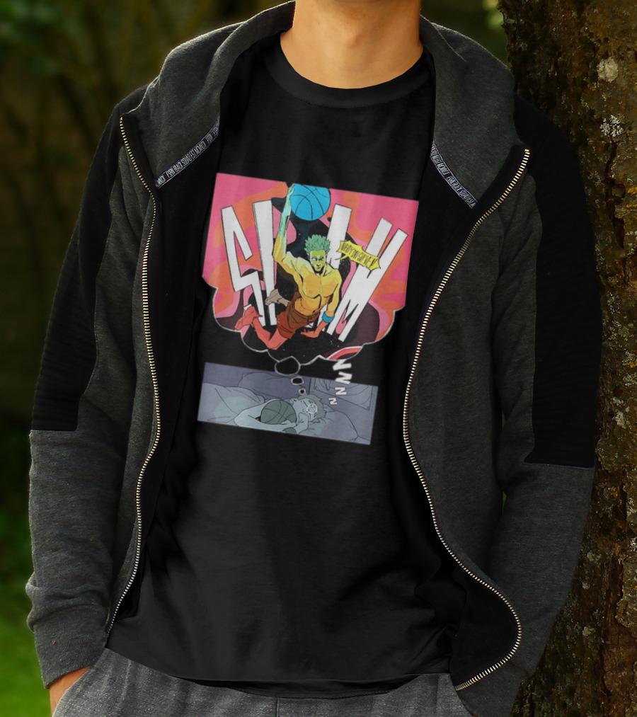 Dreaming Basketball Player Slam Dunk Nobody Can Stop Me Comic T-Shirt
