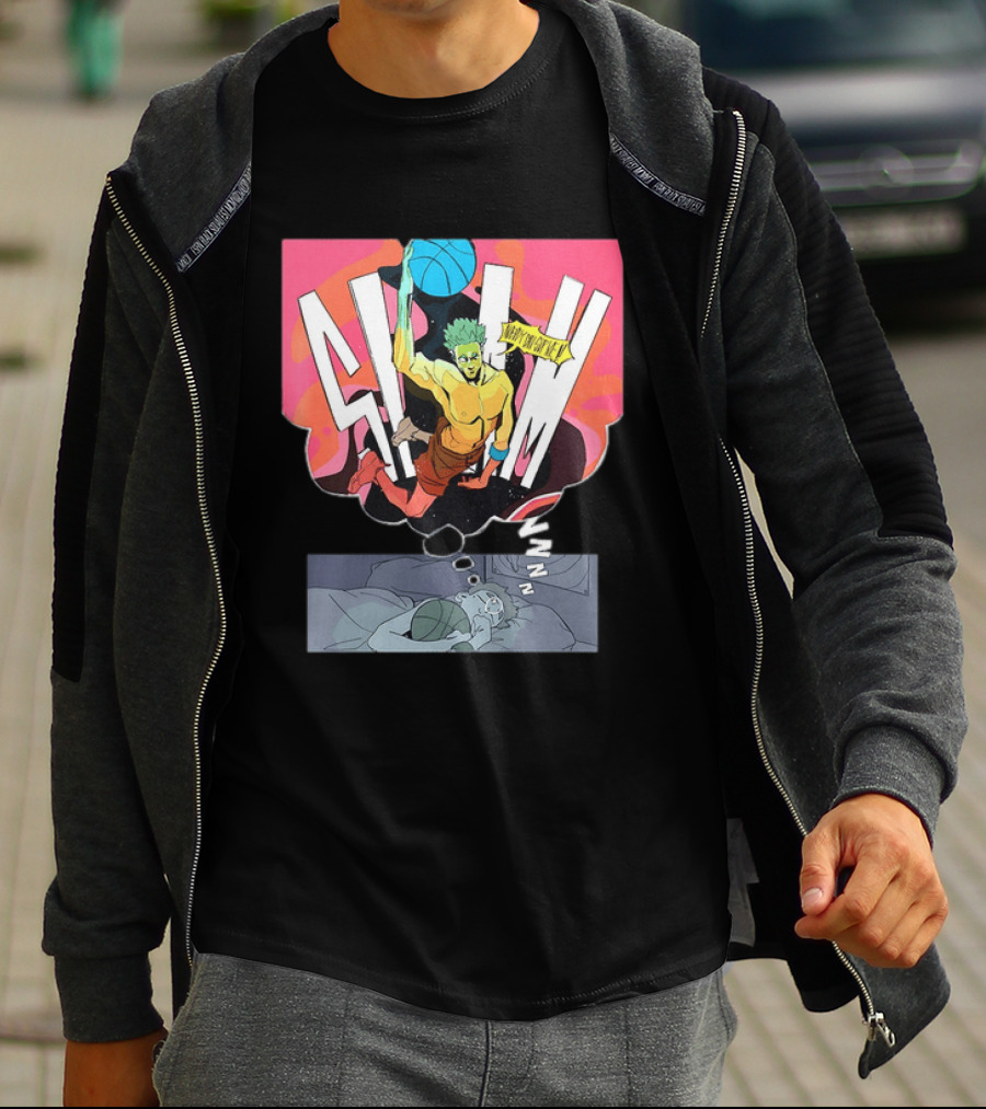Dreaming Basketball Player Slam Dunk Nobody Can Stop Me Comic T-Shirt