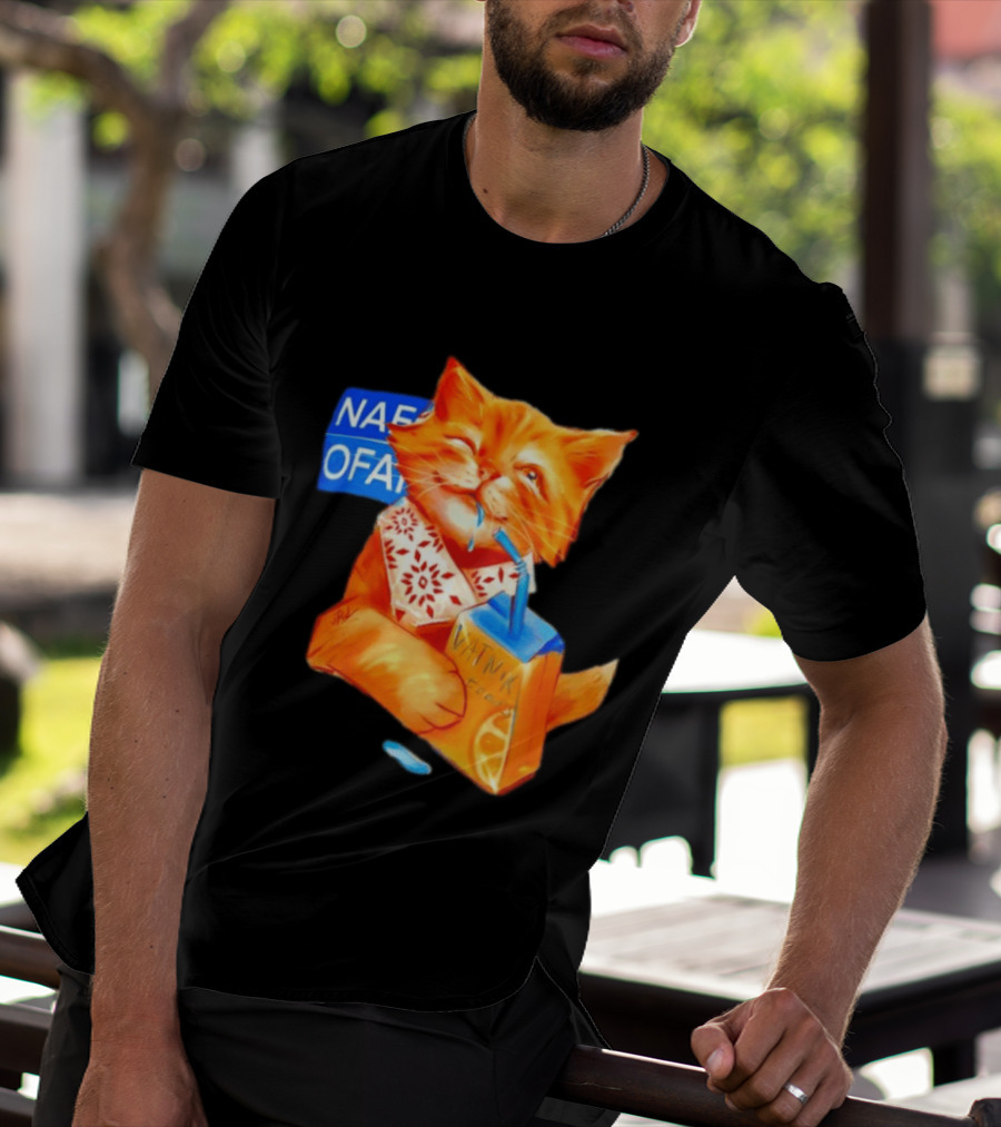 NAFO Fella Orange Cat Drinking VATNIK Tears T-Shirt