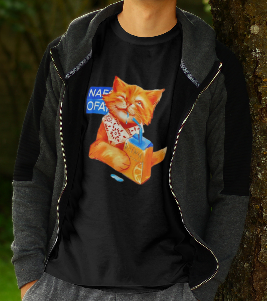 NAFO Fella Orange Cat Drinking VATNIK Tears T-Shirt