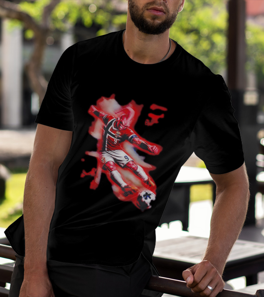 Erling Haaland Majin Buu Norway Football 9 Soccer Fusion T-Shirt
