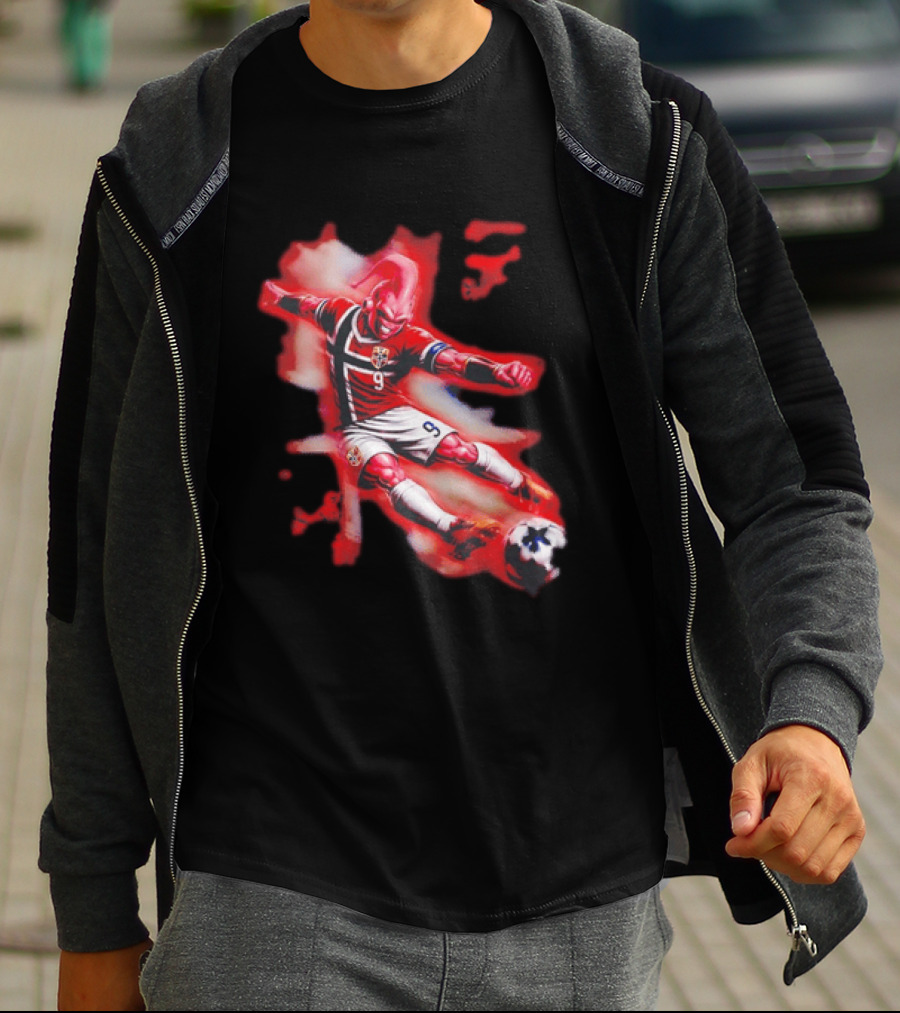 Erling Haaland Majin Buu Norway Football 9 Soccer Fusion T-Shirt