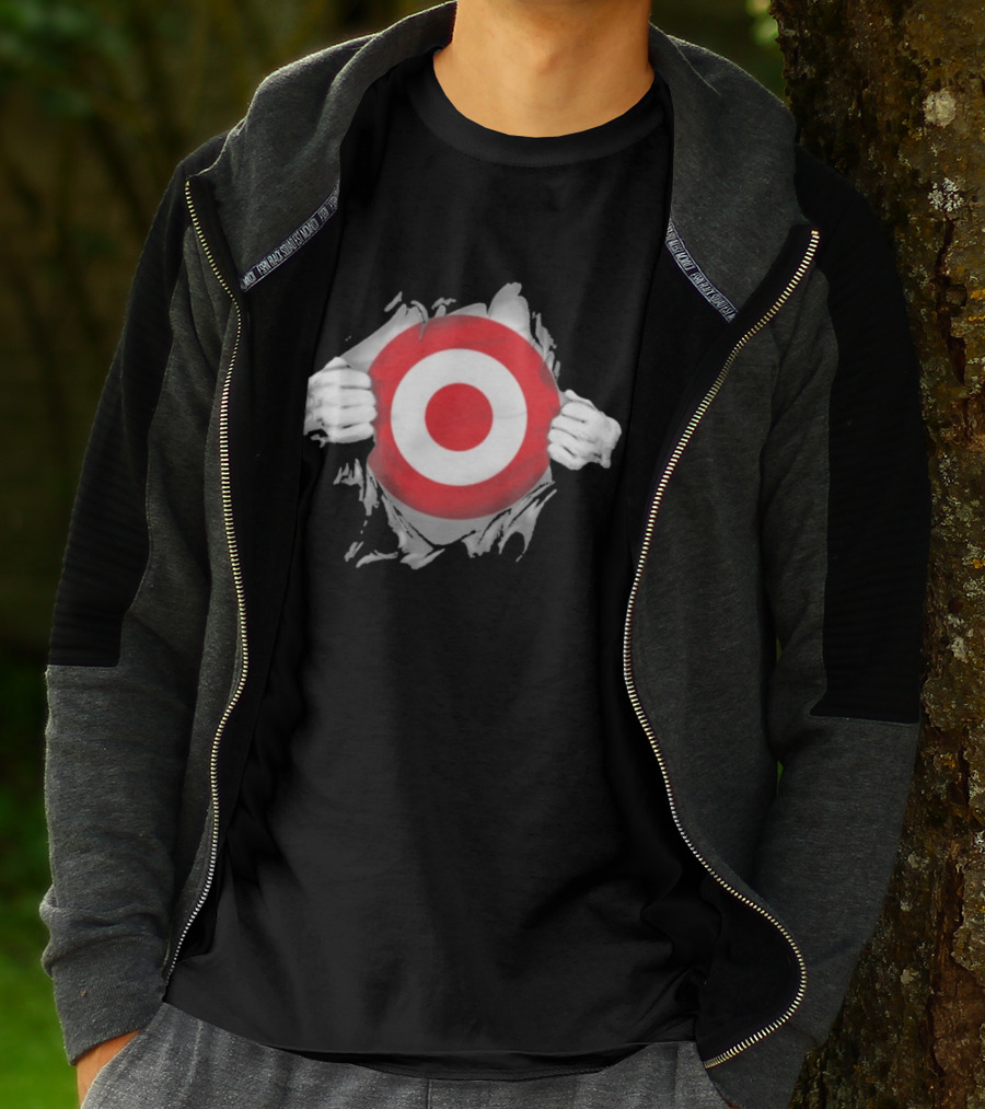 Target Ripped Chest Superhero Torn Look Employee Impact T-Shirt
