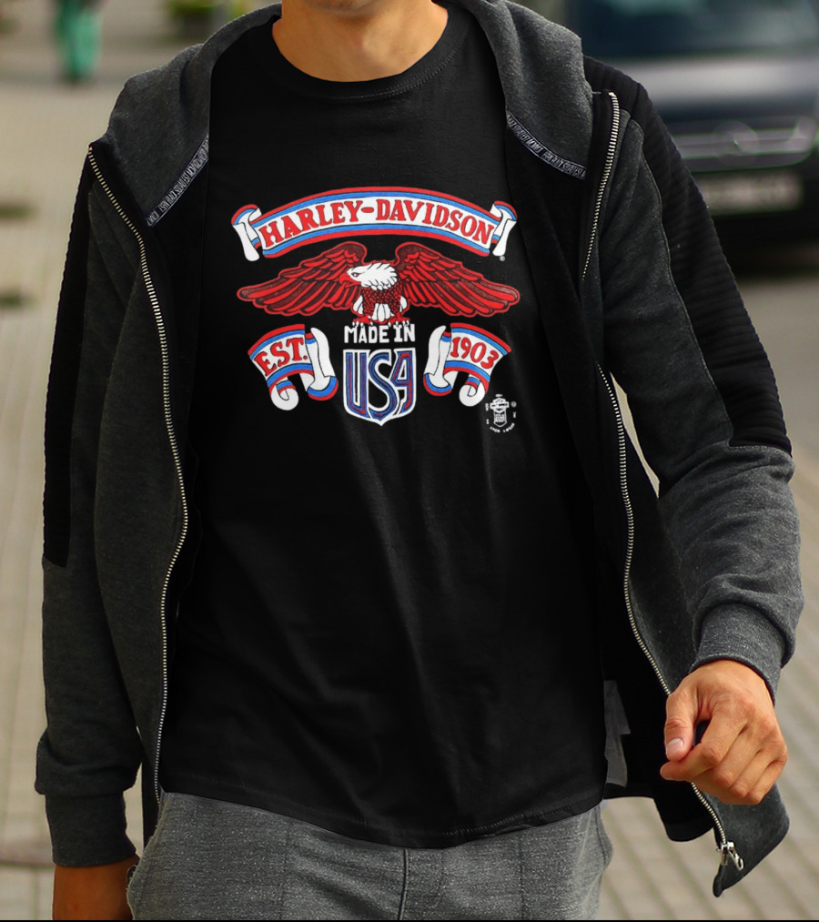 Harley Davidson Eagle Made In USA Est 1903 T-Shirt