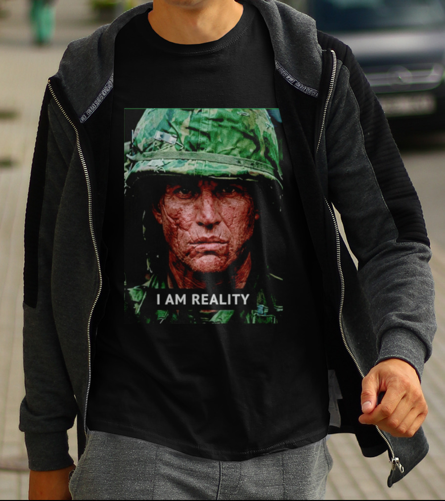 I Am Reality Camouflage Soldier Face T-Shirt