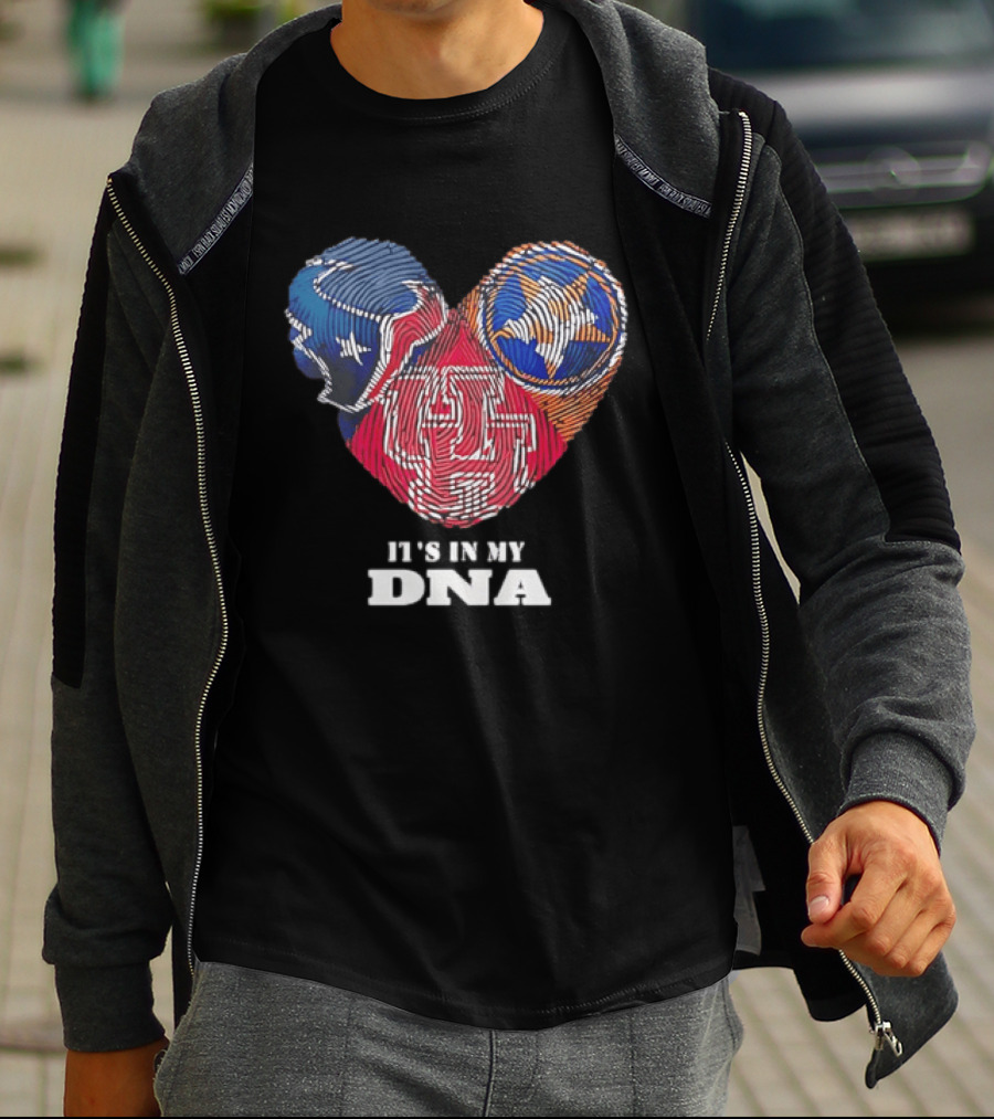 Houston Texans Tennessee Titans It's In My DNA Football Fan T-Shirt