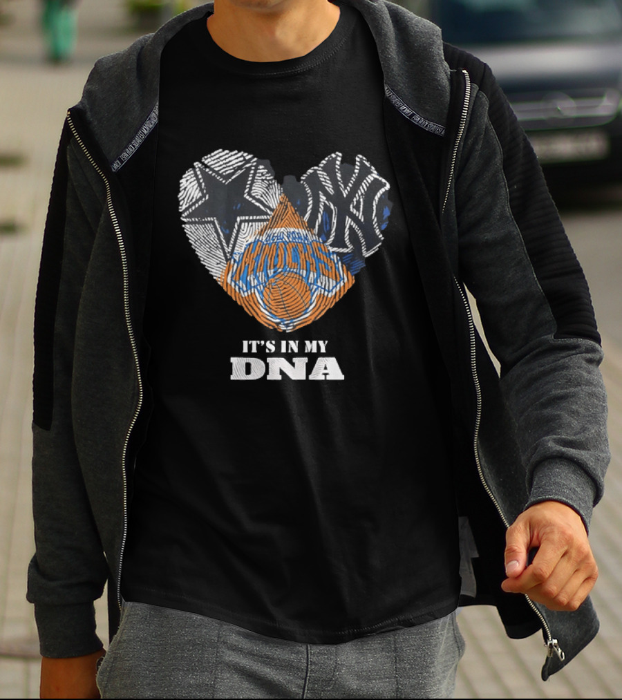 New York Knicks Dallas Cowboys New York Yankees It's In My DNA T-Shirt