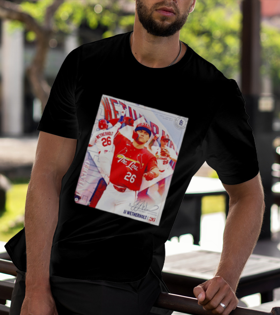 St. Louis Cardinals JJ Wetherholt 26 MLB Fan Memorabilia T-Shirt