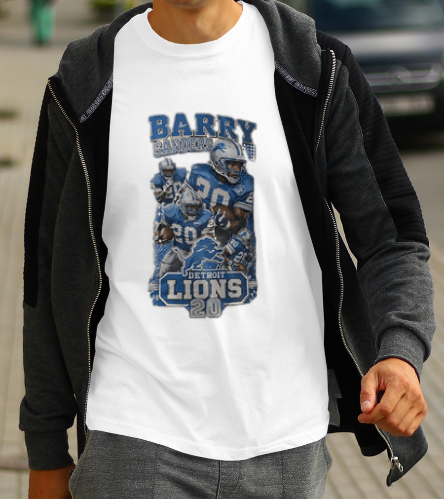 Barry Sanders Detroit Lions 20 NFL Football Legend T-Shirt
