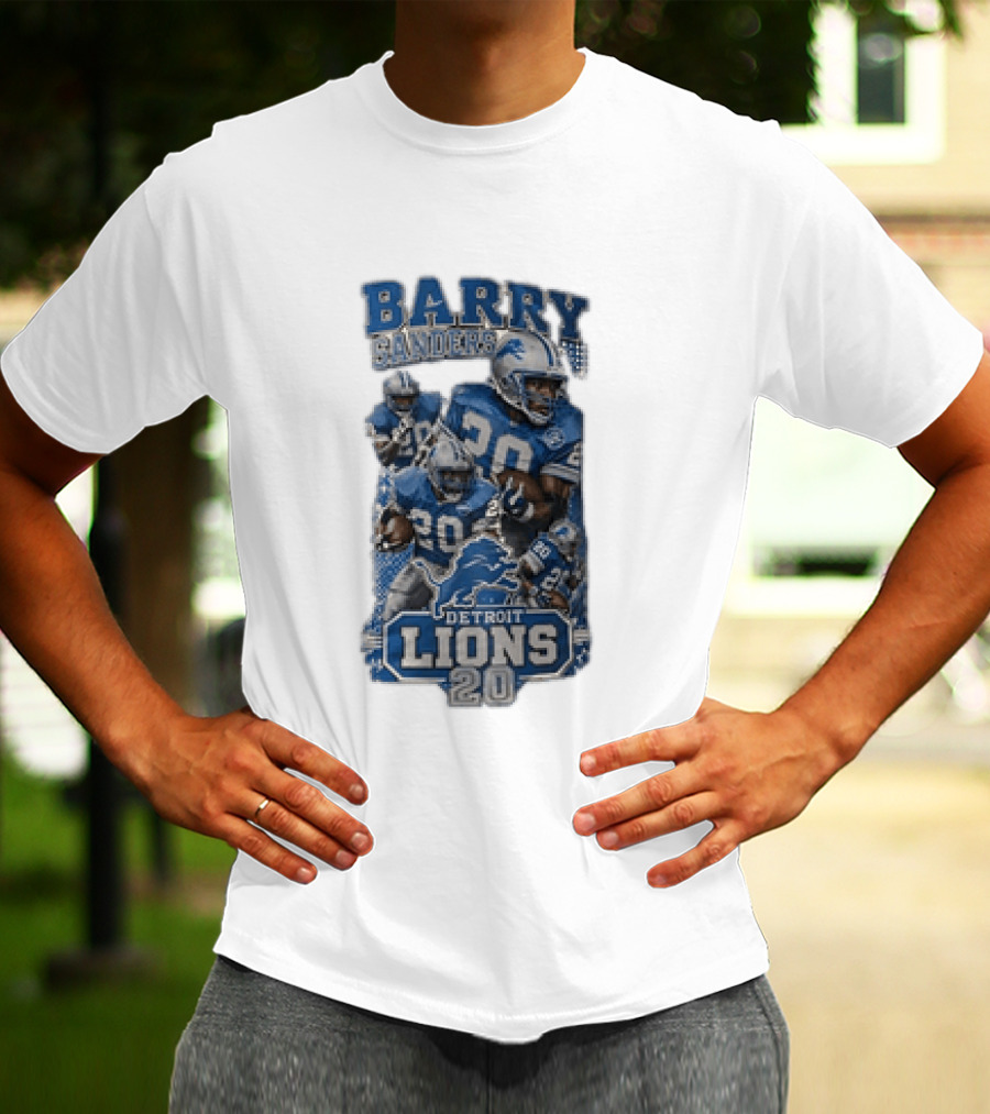 Barry Sanders Detroit Lions 20 NFL Football Legend T-Shirt