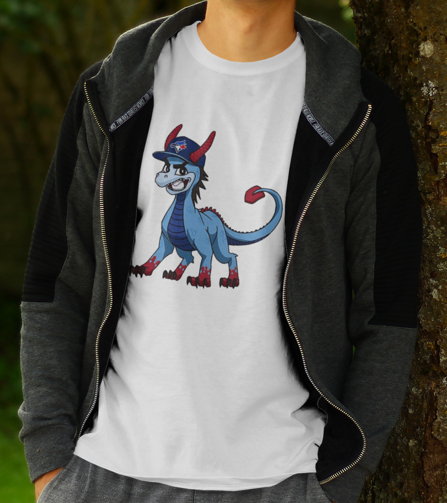 Toronto Blue Jays MLB Baseball Blue Dragon Hat T-Shirt