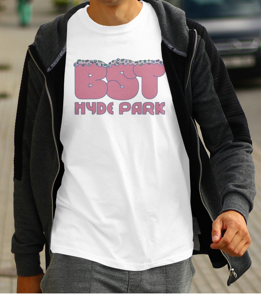 BST Hyde Park 2026 X Lewis Capaldi 12th July Event Pink Frosted Sprinkles T-Shirt