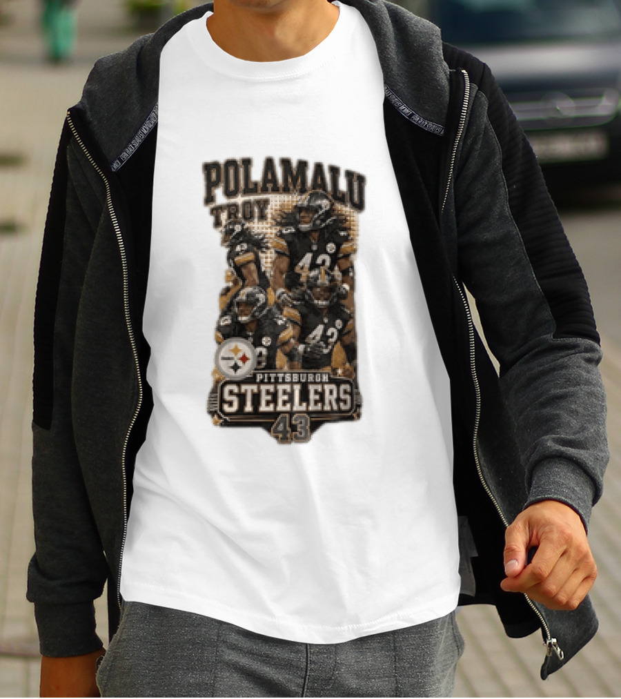 Pittsburgh Steelers Polamalu Troy 43 Football Player Steelers T-Shirt
