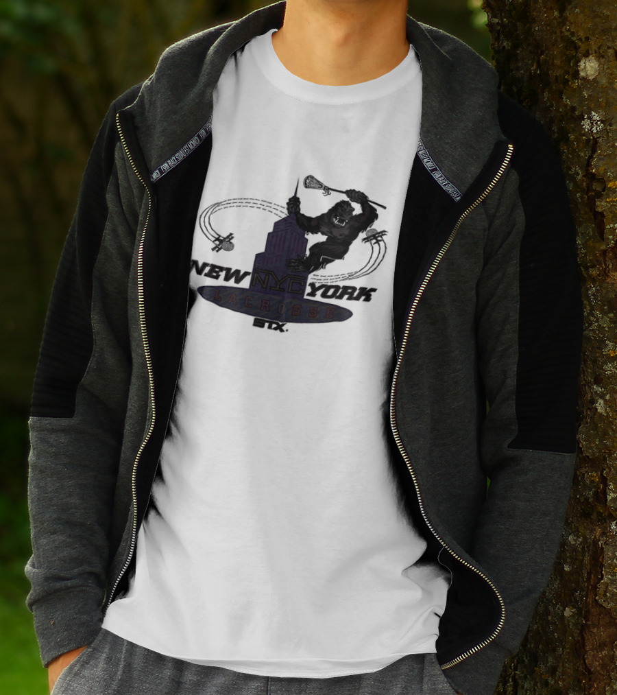 King Kong Empire State Building New York Lacrosse T-Shirt