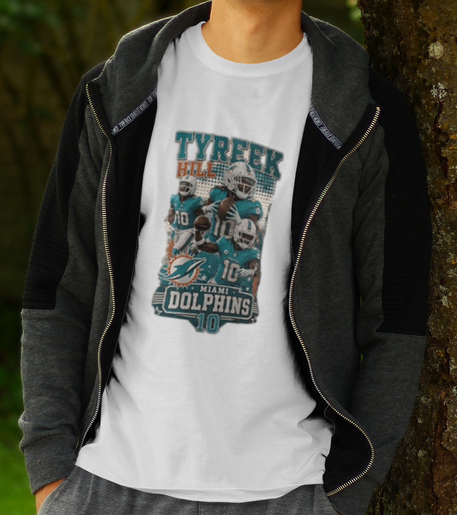 Tyreek Hill Miami Dolphins 10 Football T-Shirt