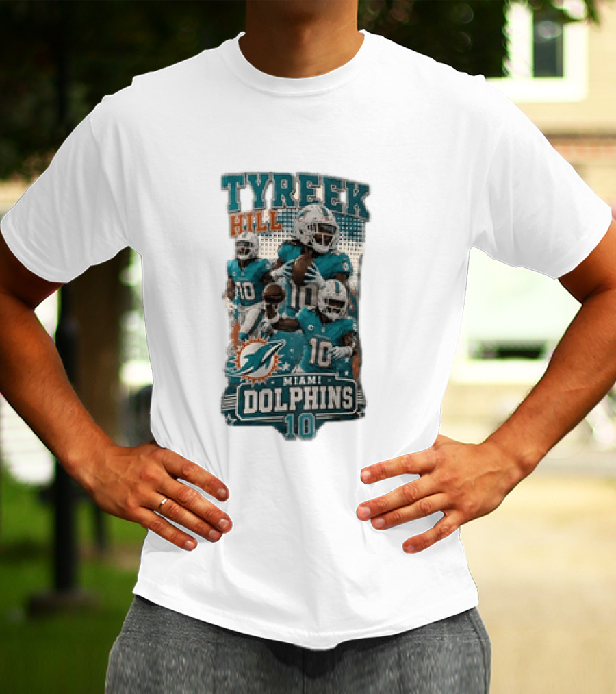 Tyreek Hill Miami Dolphins 10 Football T-Shirt