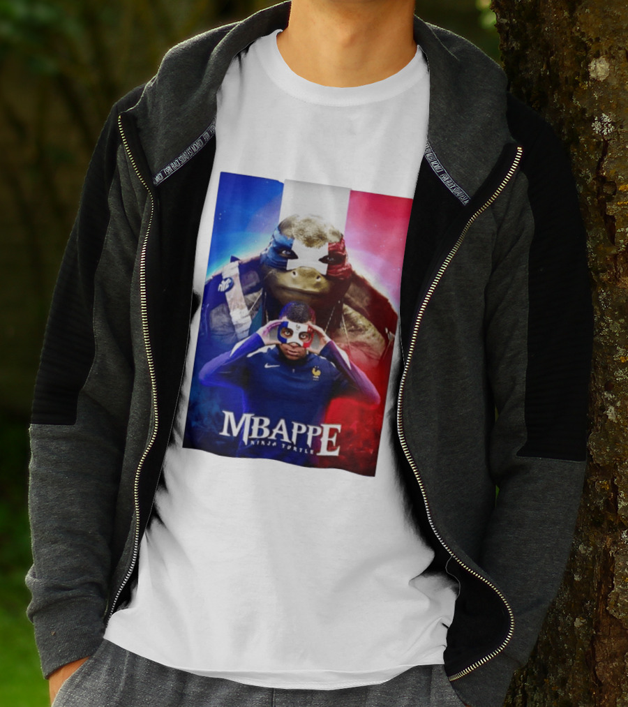 Mbappe France National Football Ninja Turtle T-Shirt